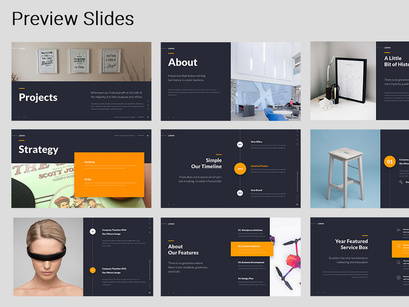 LORAN -  Animated Powerpoint Business Presentation Template (Yellow)