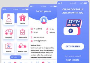Medicine Doctor Flat App Design Figma Source File