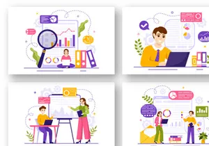 12 Market Research and Analysis Illustration