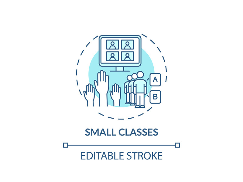 Small classes concept icon