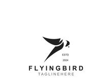 Abstract Flying Bird logo design template Wing illustration