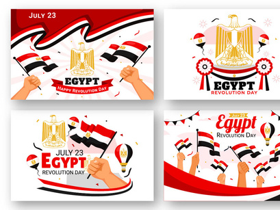 12 Egypt Revolution Day Illustration