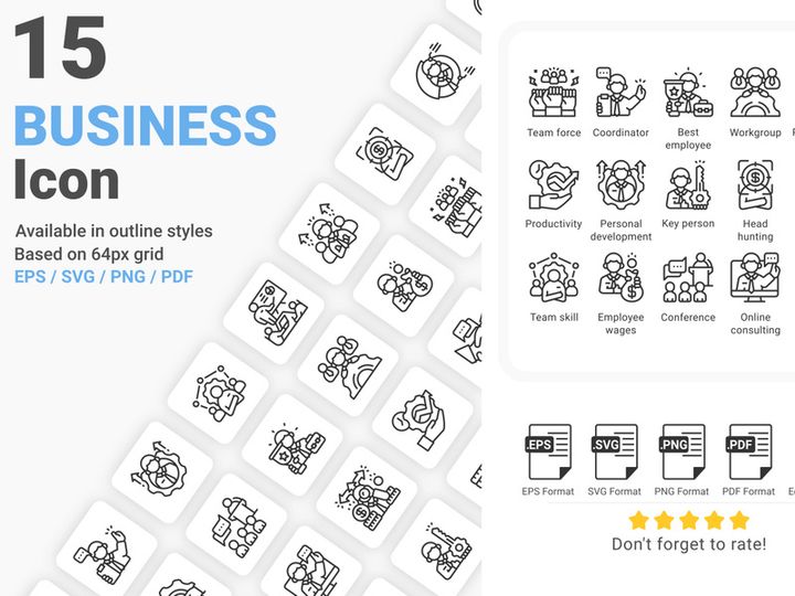 Business and Employees Icon Pack Vol.01