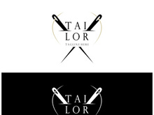 tailor logo icon illustration template combination of buttons for clothes, thread and sewing machine, for clothing product design, convection companies, fashion in vector form