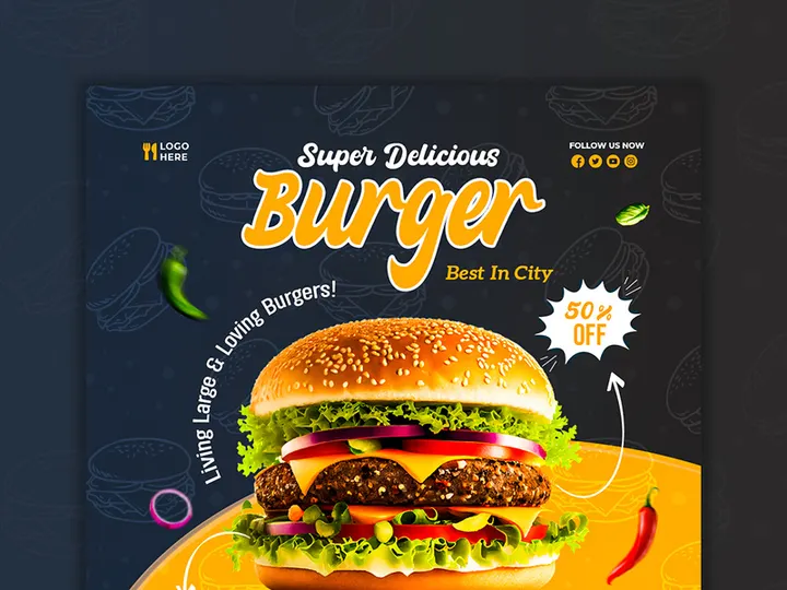 food social media post