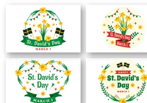 12 St David's Day Illustration