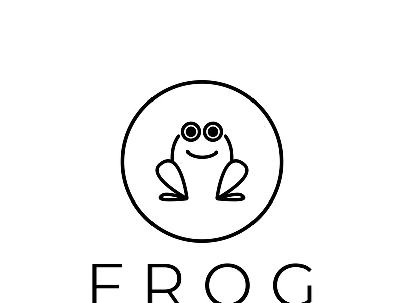 frog logo simple vector design template