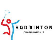 Modern Badminton logo design with Dynamic Shuttlecock and Racket, for championship, sport, sports shop, badminton school, business, company, tournament