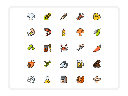 Allergenic Food Icon Pack