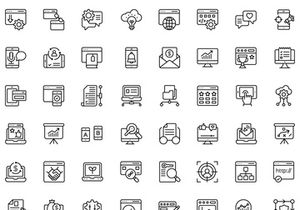 90+ Set of SEO and Web Icons