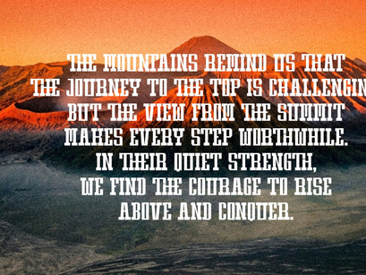 Mountain Vector - Vintage Slab Serif