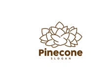 Pine Cone Logo, Elegant Luxury Pine Simple Design