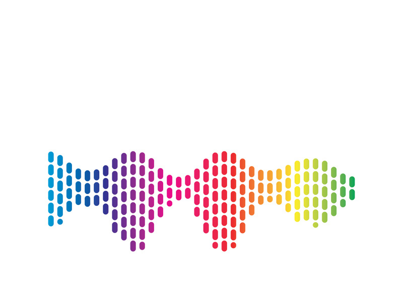 Sound waves vector illustration design template