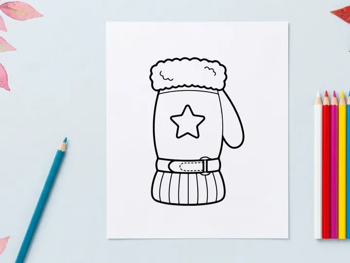 Suéter de Natal cartoon fofo com estrela e acabamento branco felpudo para uso festivo