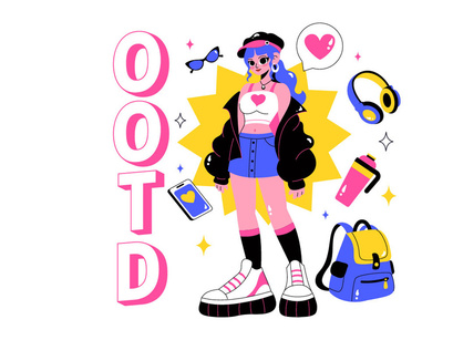 10 Outfit of the Day OOTD Illustration
