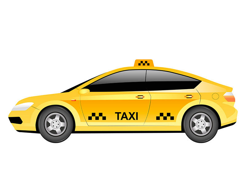 Taxi car cartoon vector illustration