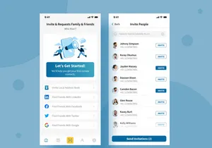 Business contacts mobile app