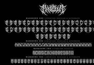 Maskdown – Black Metal Font