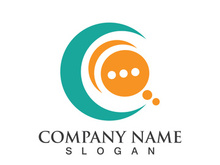 message bubble logo and symbol speech icon illustration