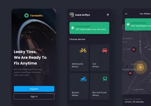 Tambalin - Tire Patch Book Mobile App UI Kit