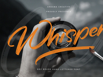 Whisper | Natural Dry Brush Font preview picture