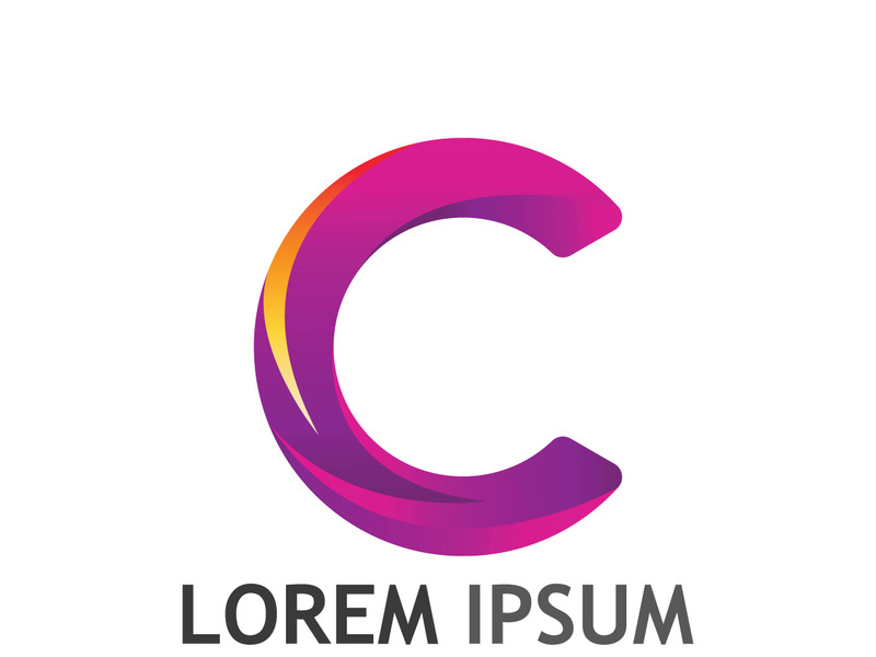 Modern colorful C letter initial logo.