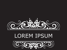 Luxury Logo template flourishes elegant ornament Fashion vector illustration