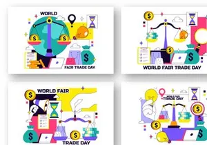 10 World Fair Trade Day Illustration