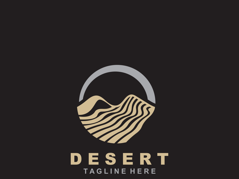 Desert or sahara wilderness logo outdoor adventure emblems, badges patches design