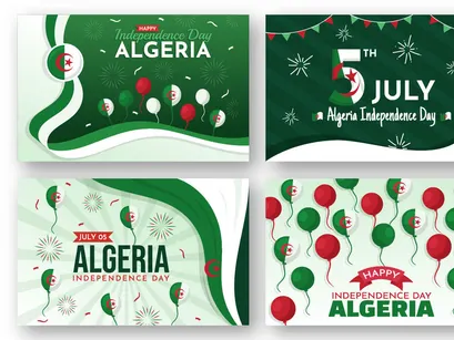 12 Algeria Independence Day Illustration