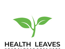 Green leaf logo design vector illustration