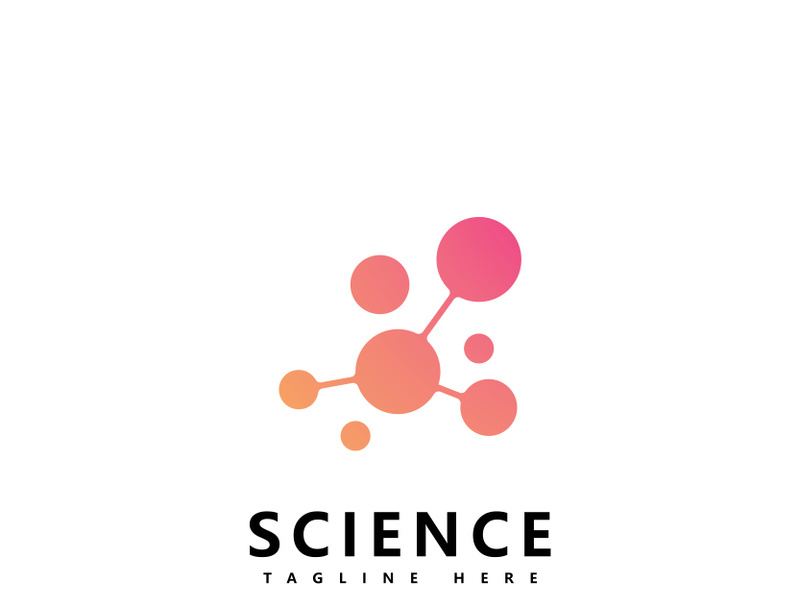 Molecule logo icon template for  science brand identity.