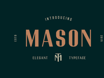 Free Mason Elegant Typeface Font preview picture