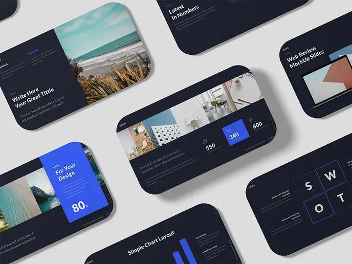 LORAN - Animated Keynote Business Presentation Template (Blue)