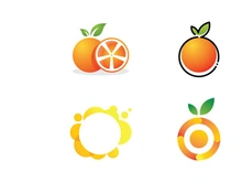 Orange Fresh Fruit Logo template. Vector illustration.