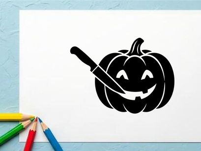 Labu Halloween Lucu dengan Ukiran dan Cahaya Lilin