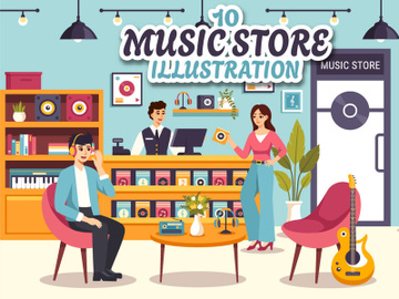 10 Music Store Illustration preview picture
