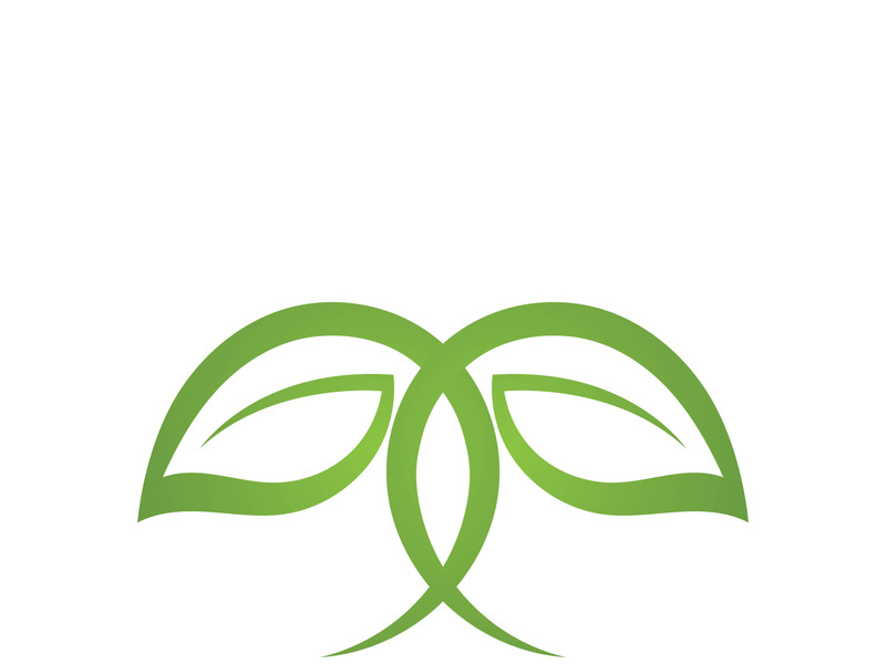 Logos of green Tree leaf ecology nature element vector