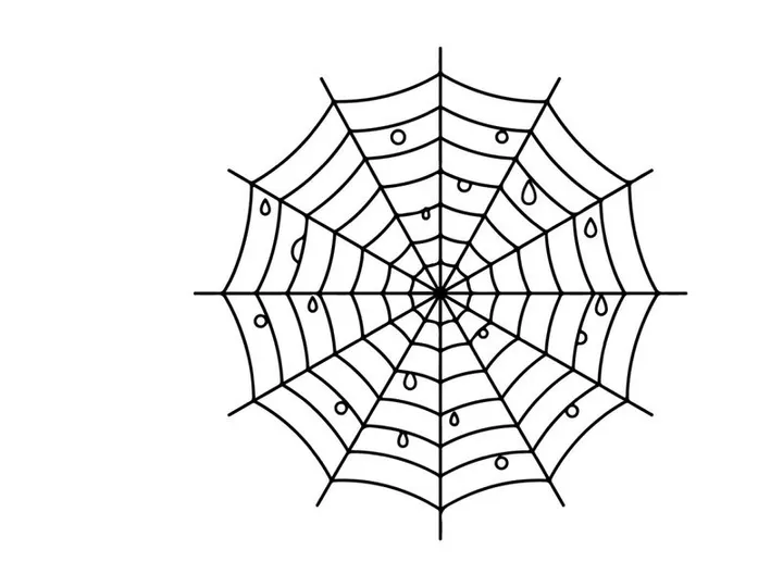 Desain jaring laba-laba geometris dengan pola garis rumit. Ilustrasi vektor simetris abstrak untuk latar belakang digital.