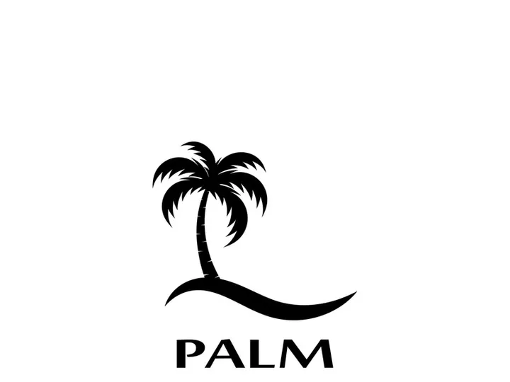 Unique and modern arabian palm tree logo design.