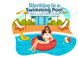10 Working in a Swimming Pool Illustration preview picture