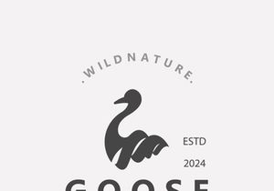 Animal Goose bird nature logo with modern style inspiration. premium design