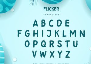 Flicker - Rough Display Font