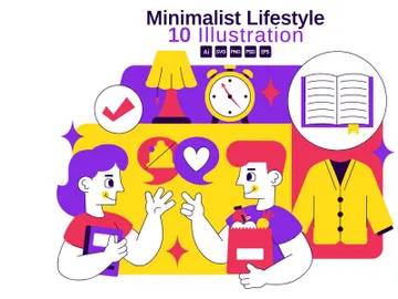 10 Minimalist Lifestyle Vector Illustration preview picture