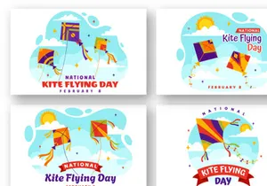 12 National Kite Flying Day Illustration