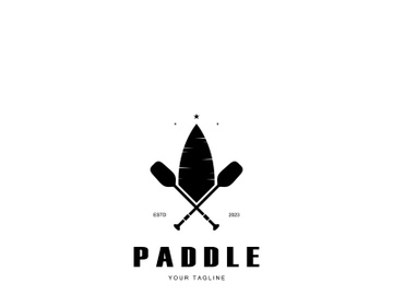 simple paddle logo,design for surfing,rafting,canoe,boat,surfing and rowing equipment business,vector preview picture