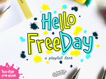 Hello Freeday Playful Font preview picture