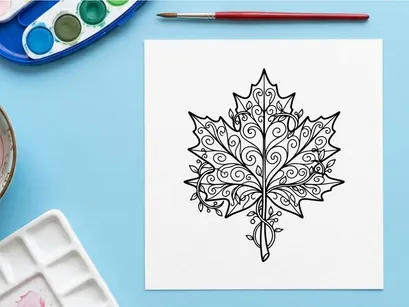 Hiasan dinding daun logam dekoratif. Aksen dekorasi rumah yang elegan untuk ruang tamu dan kantor.