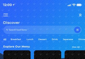 Food Order Mobile App Dark Version