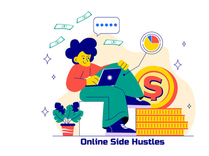 10 Online Side Hustles Illustration